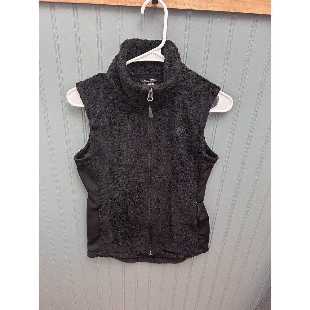 THE NORTH FACE WOMENS OSITO SIZE SMALL FULL ZIP BLACK FLEECE STRETCH VEST JACKET